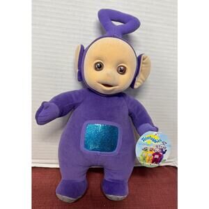 NEW Vintage 98 Eden Teletubbies Tinky Winky Plush Doll 8” Flocked Face